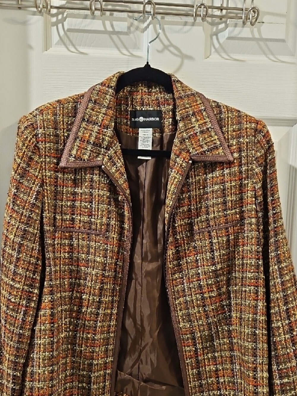 Sag Harbor Multi-Color Tweed Zip Jacket - Picture 5 of 5